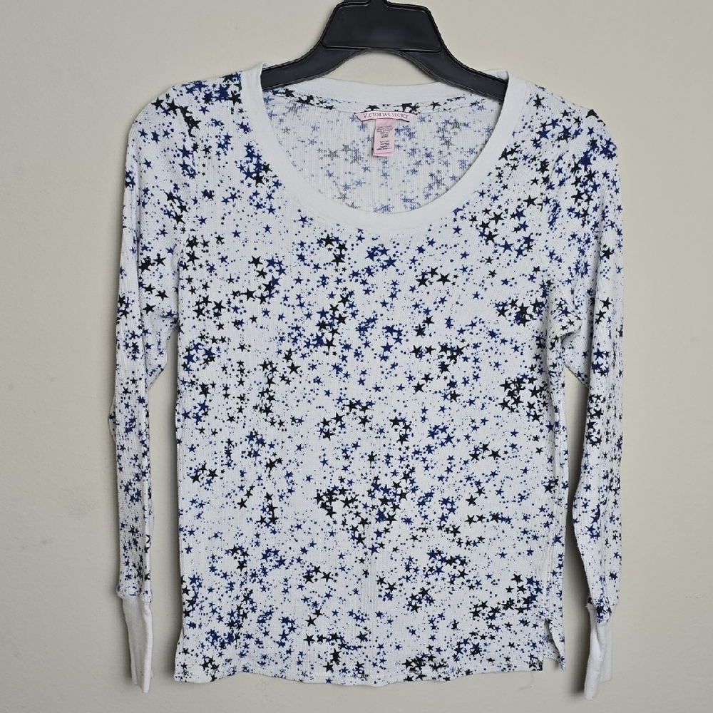 Women's  Blue and White Victoria Secret Shirt